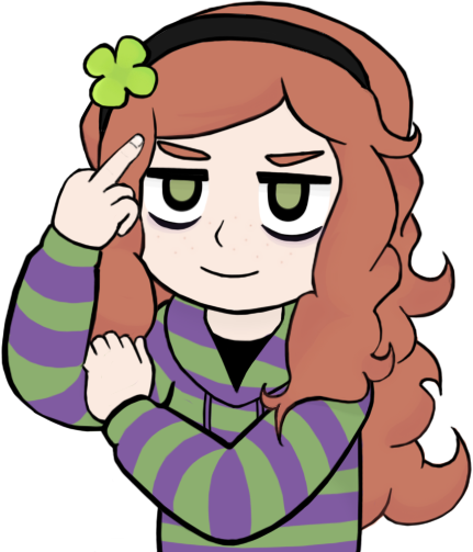 Vivian James showing (You) the middle finger